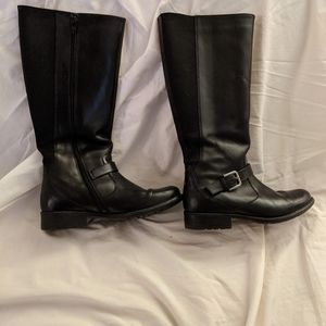 Clarks Hamble High Black Leather Boots W7.5